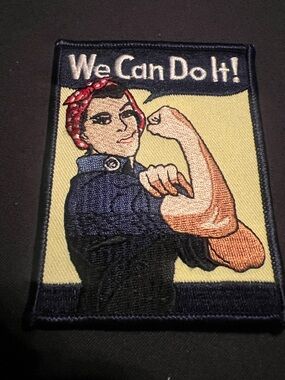 Rosie The Riveter WW11 Embroidered Patch, We Can Do It, iron on, new with tags